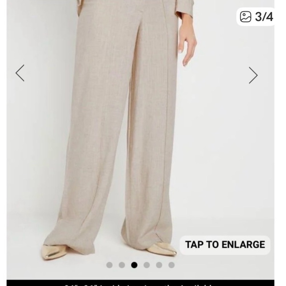 Long Tall Sally stone brown wide leg